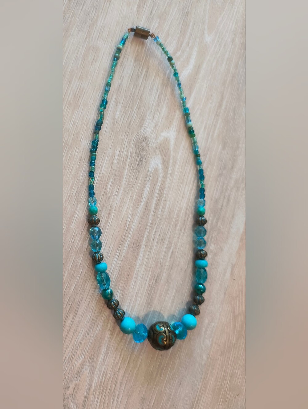 Handcrafted Turquoise Beaded Necklace for Women
